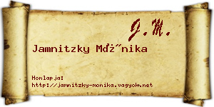 Jamnitzky Mónika névjegykártya